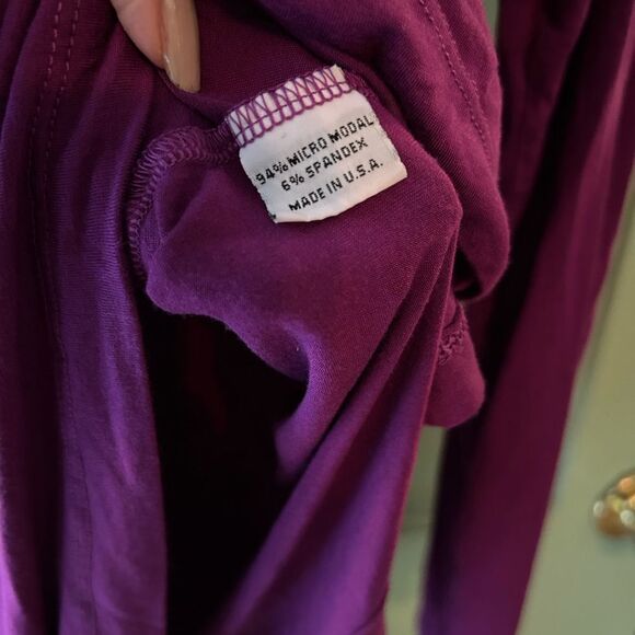 Bryn Walker Asymmetrical Long Sleeve Tunic Top M fuchsia micromodal - Picture 5 of 7